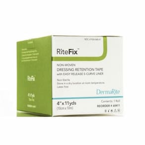 Fita de retenção de curativos Tecido não tecido RiteFix 2 polegadas X 11 jardas 1 contagem da DermaRite (pacote com 2)