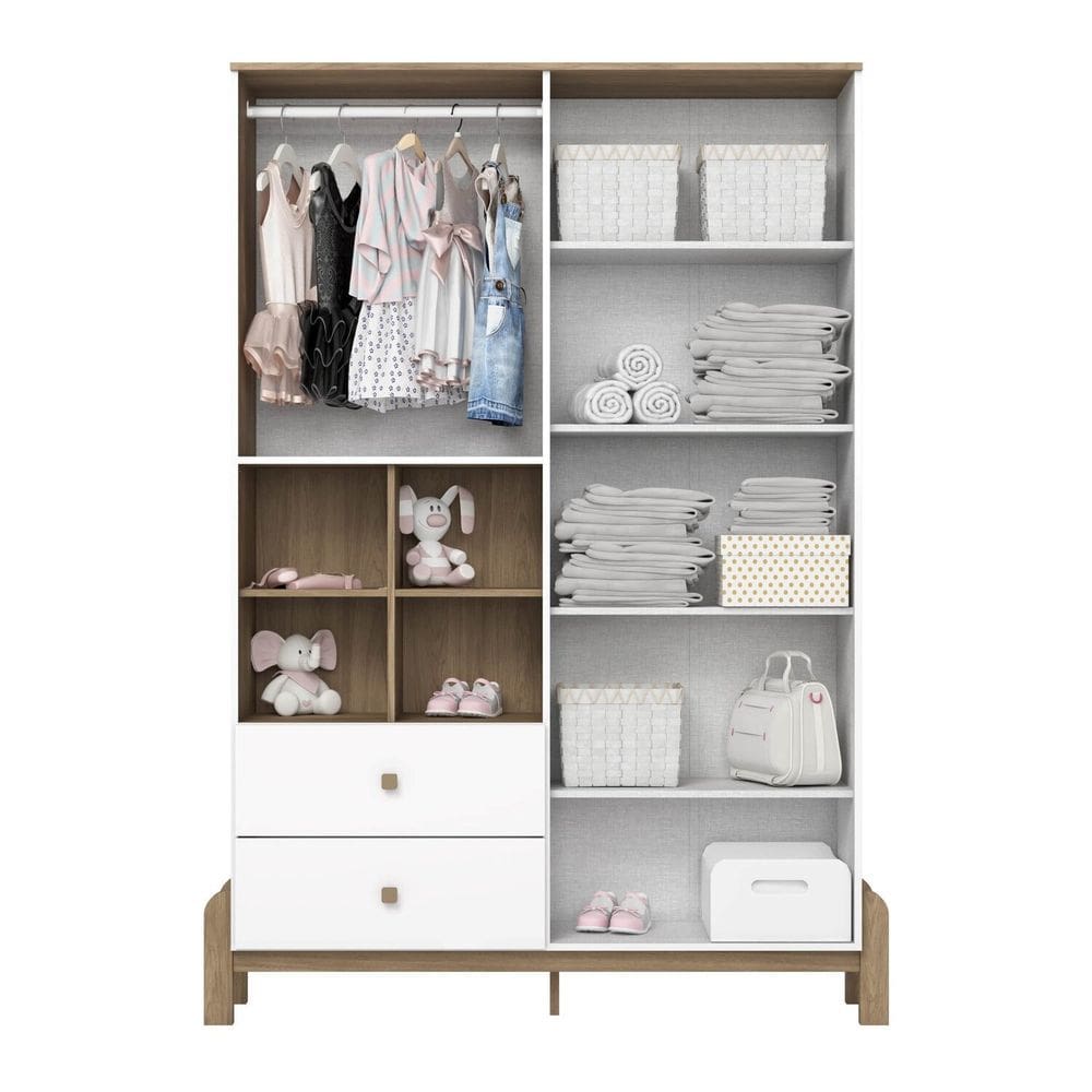 Guarda-roupa 4 Portas 2 Gavetas Yuri Espresso Móveis | Casas Bahia