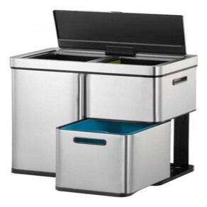 Lixeira Tripla Automatica Sensor 60 L  30+15+15  65X31X48Cm