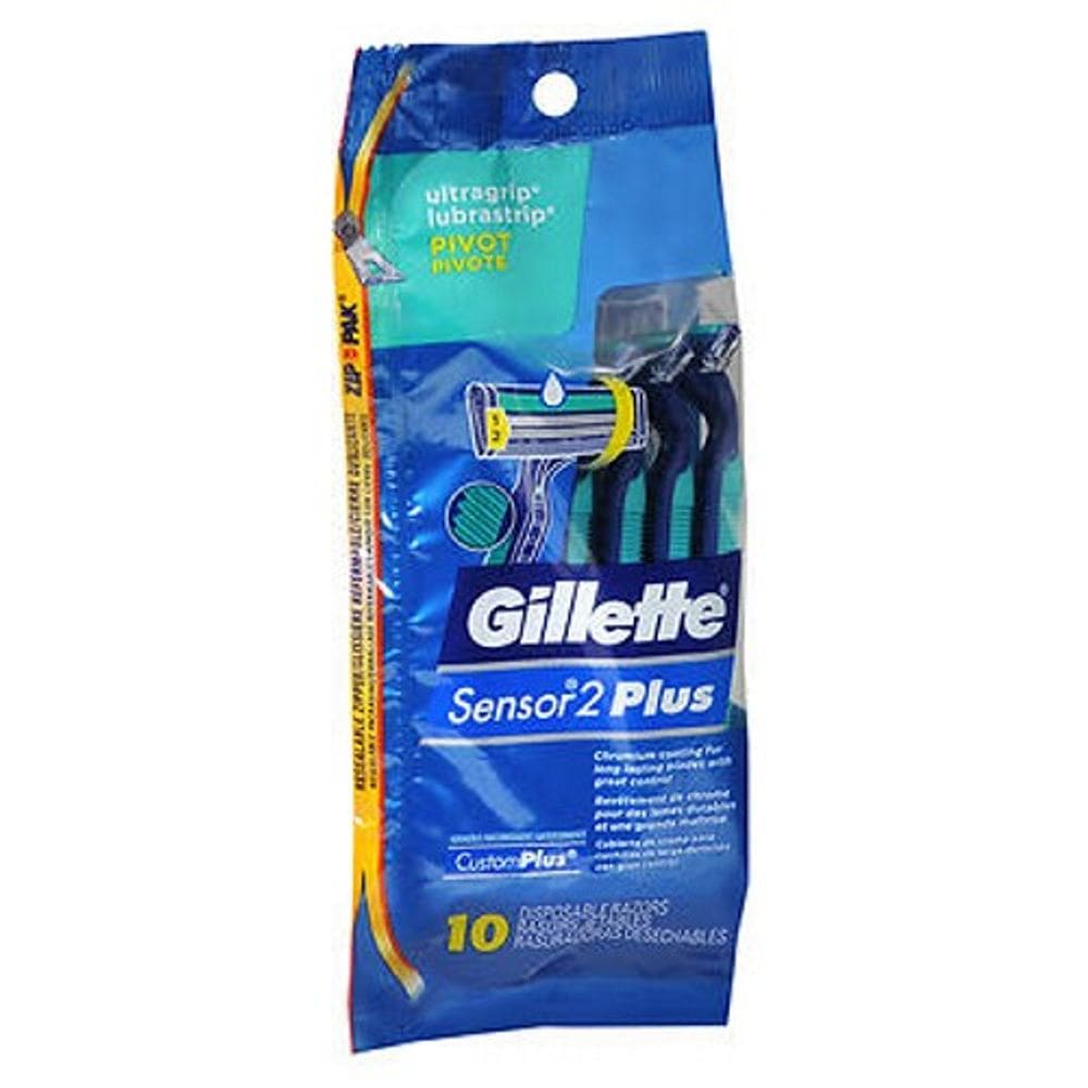 Lâminas de barbear descartáveis Gillette Customplus Pivot 10 cada da Gillette (pacote com 2)