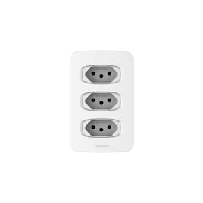 Conjunto 3 Tomadas 10A 250V com Placa 4x2 Gracia Alumbra