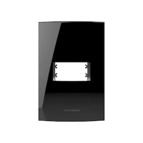 Placa 4X2 com Suporte Para 1 Módulo Inova Pro Class Alumbra Black Piano