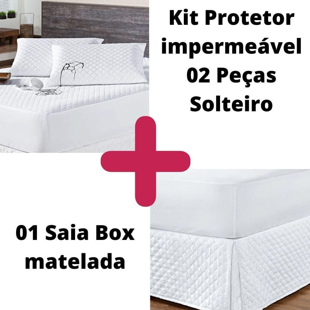 Kit Protetor Colchão Solteiro + 1 Capa Travesseiro