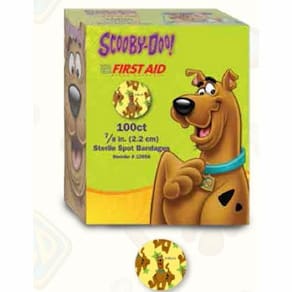 Curativo de ponto adesivo 7/8 polegadas plástico redondo kid design (Scooby Doo), 100 Contagem por Dukal