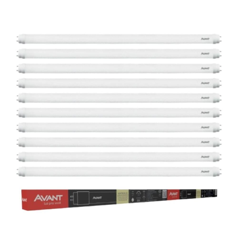 Lâmpada Led Avant Tubo Led 9W 4000k T8 Bivolt 10 Unidades