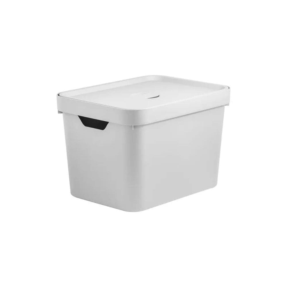Caixa Organizadora Cube M 18 L Com Tampa Branco - Ou
