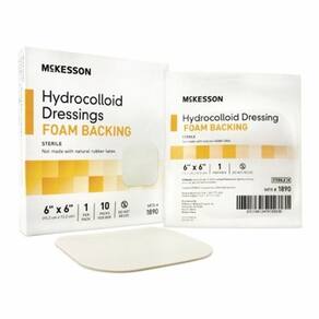 Curativo hidrocolóide 6 x 6 polegadas estéril off white 1 cada da McKesson (pacote com 2)