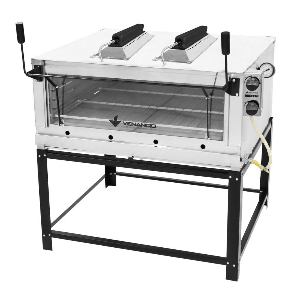 Forno Lastro a Gás Natural Venâncio Roma 90 com Infravermelho Interior Aço Galvanizado Exterior Inox FIRIV90-26402