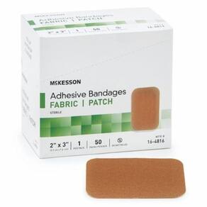 Fita adesiva 2 x 3 polegadas, bronzeado, 50 unidades da McKesson (pacote com 2)