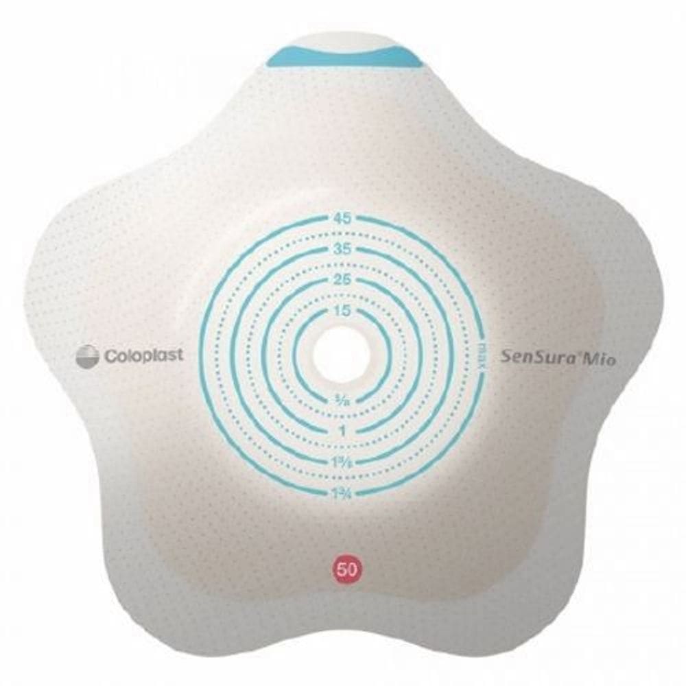Barreira de ostomia SenSura Mio Convex Flip Trim para caber, uso padrão vermelho código 3/8 a 1-3/4 polegadas Estoma 5 unidades da Coloplast (pacote c