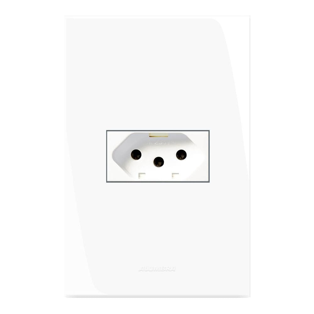 Conjunto 1 Tomada 2 Pólos+Terra 20A 250V com placa 4x2 Inova Pro Alumbra