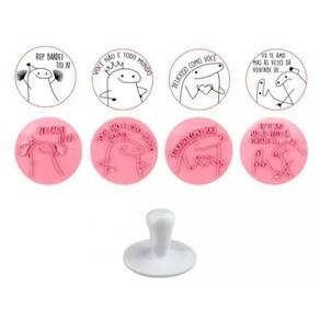 Kit Carimbos Flork 5cm C/ 5 Peças Para Marcar Massas E Doces