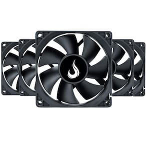 Kit 5 Cooler Fan Rise Mode Black 80mm 12v Preto - RM-BK-02-FB