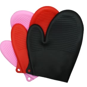 Luva de Silicone 21cm Cozinha Temperatura Proteção Pegador Forno Fogão Cabo de Panela Quente - PANAMI