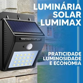 Luminária Solar Lumimax 48 Leds C/ Sensor De Movimento