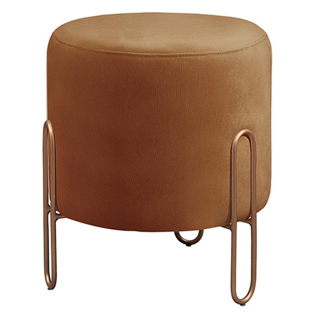 Puff Banqueta 45x50cm Mali Luxo Caramelo