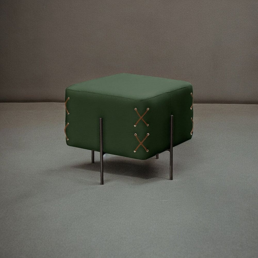 Puff Banqueta 45cm X 45cm Eros Luxo Verde