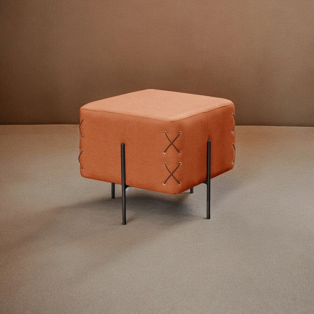 Puff Banqueta 45cm X 45cm Eros Luxo Terracota