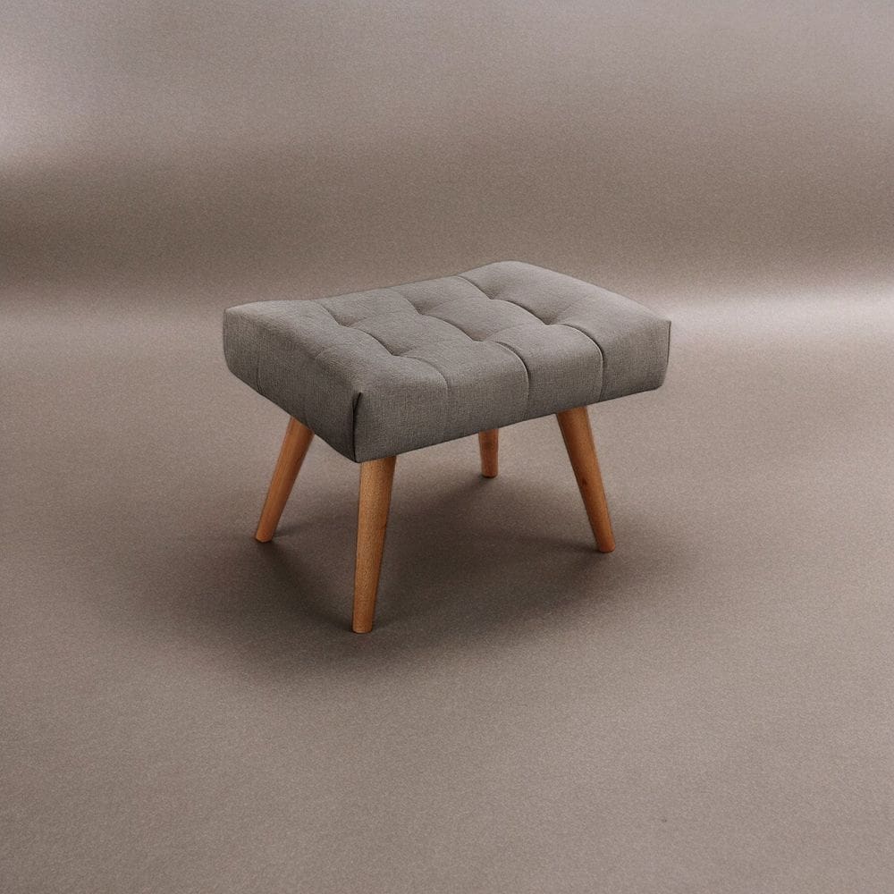 Puff Banqueta em Madeira Maciça Theo Cappuccino