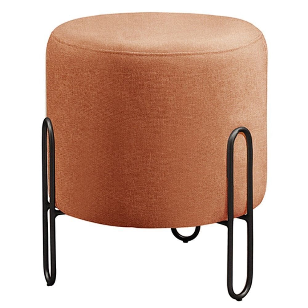 Puff Banqueta Design Moderno Mali Luxo Terracota
