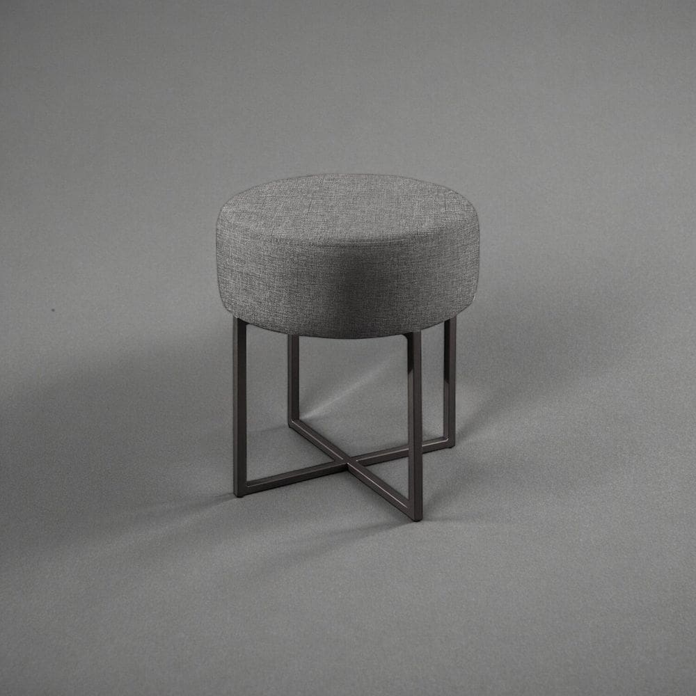 Puff Banqueta Otávio Luxo Cinza