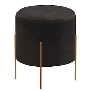 Puff Banqueta Estofado 48x40cm Luxo Odim Preto