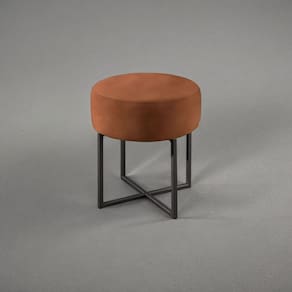 Puff Banqueta 40cm X 45cm Otávio Luxo Caramelo
