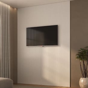 Painel Ripado de Poliestireno 12 Barras de 2,85m X12,2cm Venda em 3,92m² Ruffino Branco