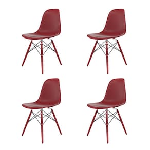 Conjunto com 4 Cadeiras Eames Vermelho Falu Dsw Inj