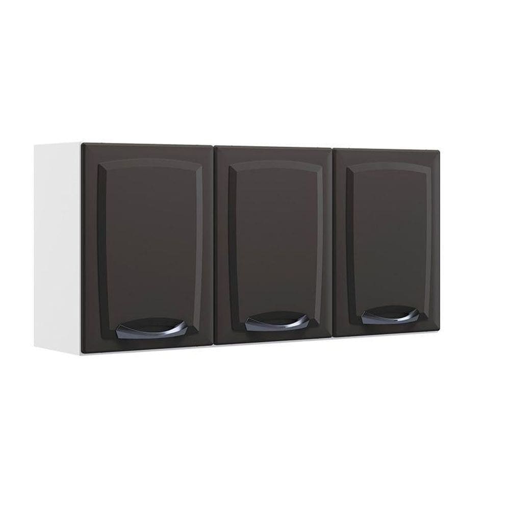 Armário Aéreo de Cozinha Grafite 3 Portas New Premium