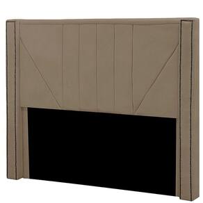 Cabeceira Casal Estofada Para Cama Box Ayla Veludo Cor Capuccino