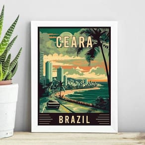 Quadro Decorativo Ceará - Brasil 33X24Cm