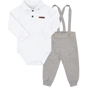 Conjunto Bebê Body Jardineira Menino Pulla Bulla Ref. 50175