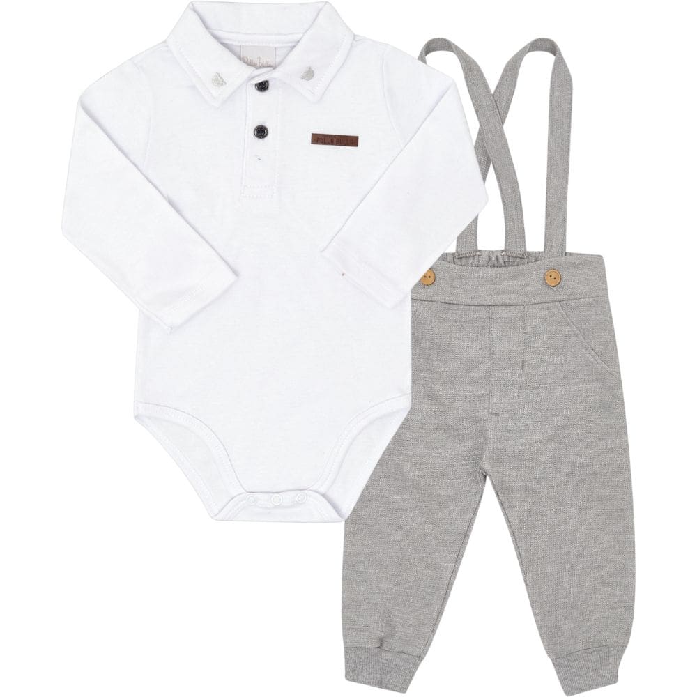 Conjunto Bebê Body Jardineira Menino Pulla Bulla Ref. 50175
