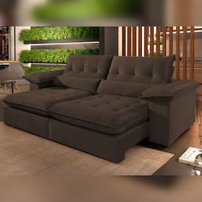 Sofá Atenas 2,10m: Conforto e Elegância Marrom
