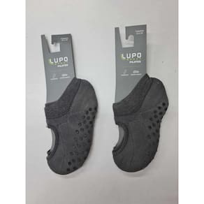 2 Pares Meia Pilates Feminina Lupo 3286.Cor:Cinza;Tamanho:33 a 36;Gênero:Feminino