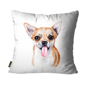 Capa para Almofada Mdecore Chihuahua Branco