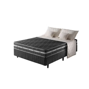 Cama Box Viúva Preto + Colchão Ortopédico Espuma D45 Extra Firme Brooklyn 128x188x62cm