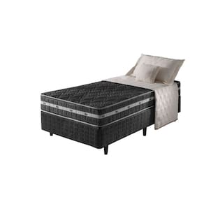 Cama Box Solteiro Preto + Colchão Espuma D45 Extra Firme Philadelphia 88x188x62cm