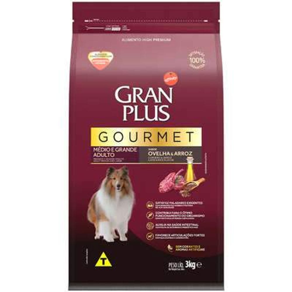 Gran Plus Gourmet Caes Ad. Ovelha 3 Kg