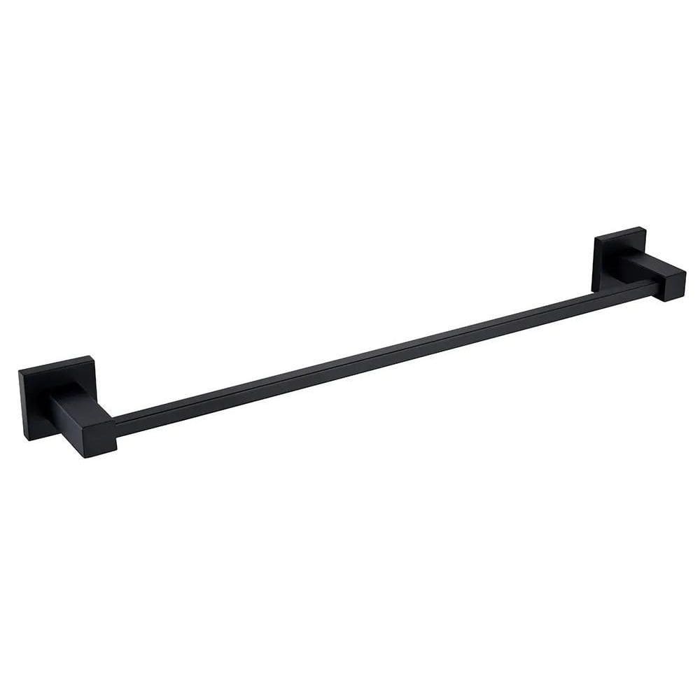 Porta Toalha Barra Quadrado 60Cm Preto