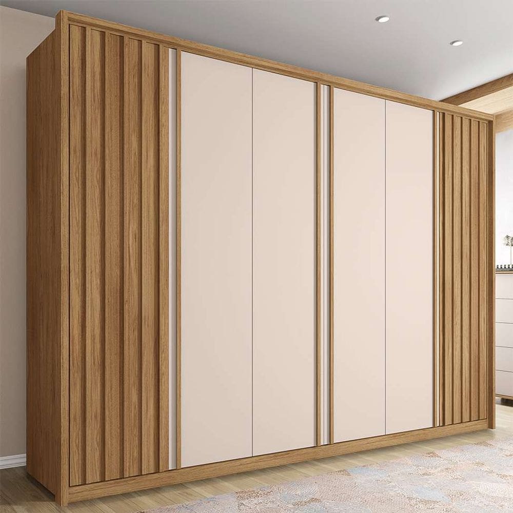 guarda-roupa casal sevilha 6 pt 6 gv buriti e off white