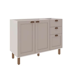 balcão de cozinha sem tampo iluminata 2 pt 3 gv branco e