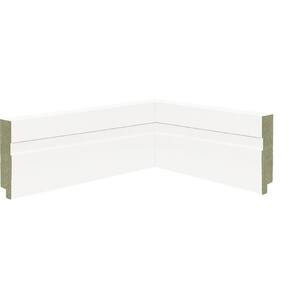Rodapé de MDF 5cm x 15mm x 2.20m Revestido Frisado Casablanca Branco