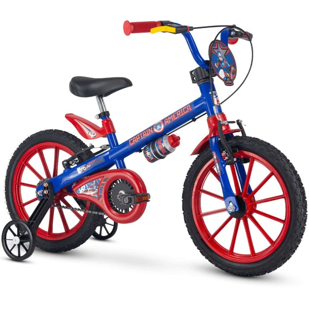 Bicicleta Infantil Menino Aro 16 Capitão América Marvel