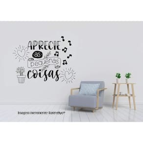 Adesivo De Parede Frase Aprecie As Pequenas Coisas