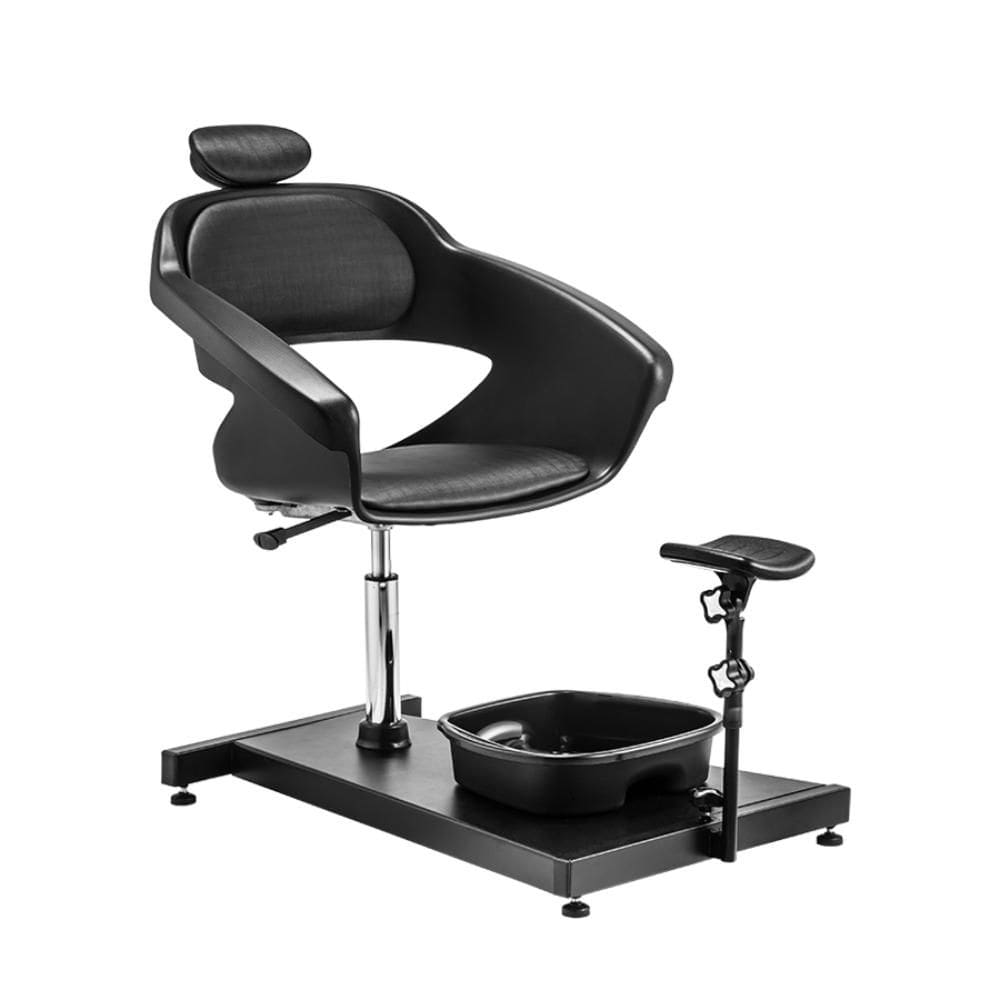 Conjunto Pedicure SPA com Cadeira Apoio de Pé e Bacia Dompel Preto