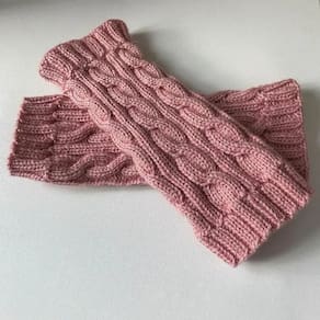 Meia Polaina De Inverno Lã Tricô Feminina 40X10
