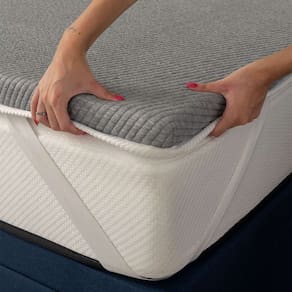 pillow top king guldi dream com espuma d50 viscoelástica com alça (5x193x203) branco e cinza
