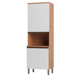 Torre Quente Macadâmia 4 Portas Freijó/Branco - Thela